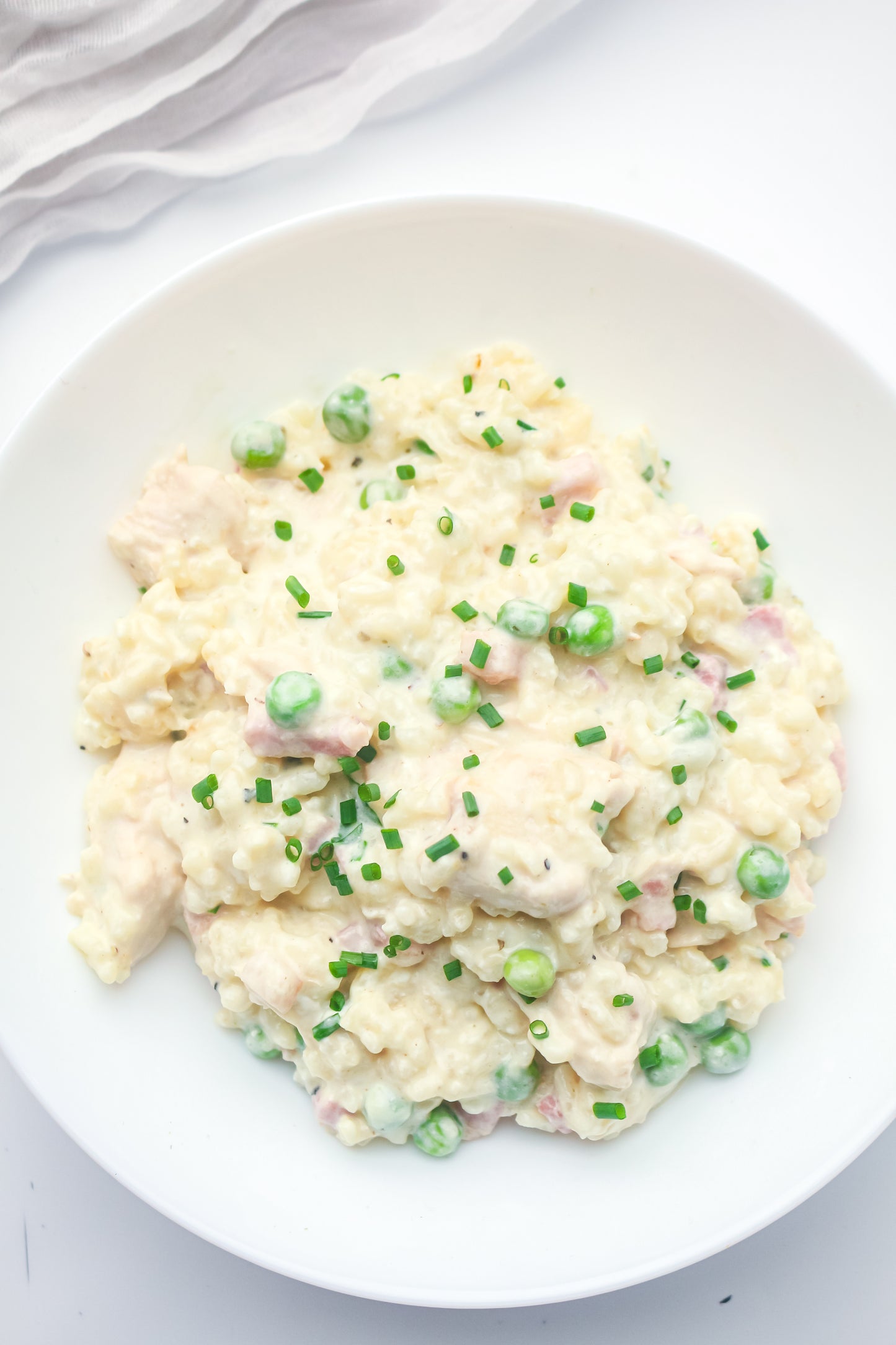 Creamy Chicken, Bacon & Pea Risotto