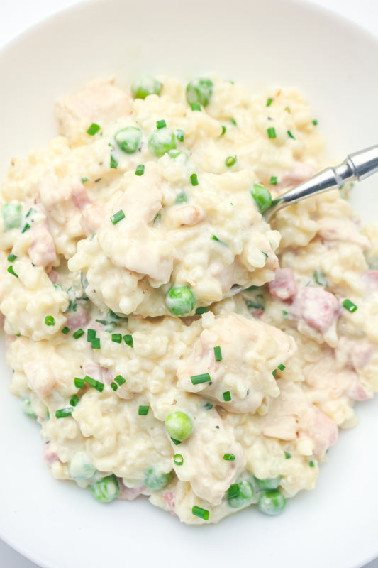 Creamy Chicken, Bacon & Pea Risotto